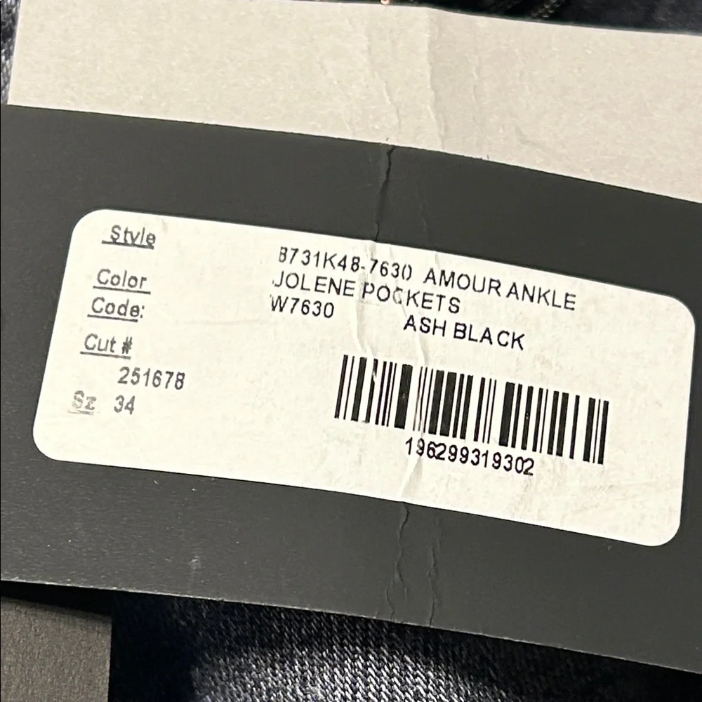 🐣PAIGE amour ankle Jolene pockets ash black size 34 NWT - Picture 11 of 12